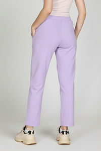Zivame Knit Cotton Loungewear Bottom - Lilac Breeze — thumbnail 4
